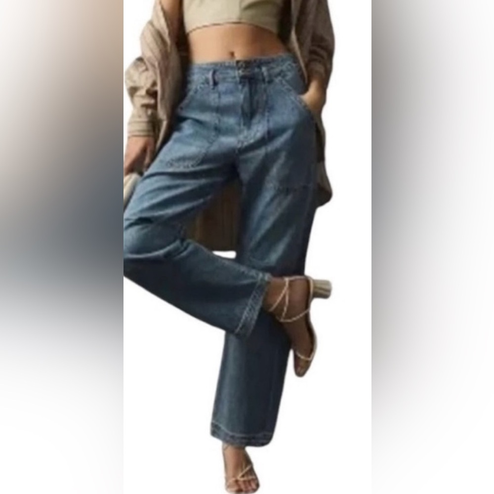 Young, Fabulous and Broke High-Waisted Wide-Leg Jeans